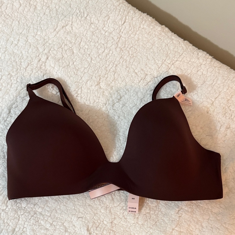 Victoria's Secret Smooth T-Shirt Bra in Deep Burgundy